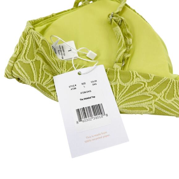 Andie Swim The Molokai Bikini Top Daiquiri Lime Green Size Large NEW with tags! - Picture 4 of 5
